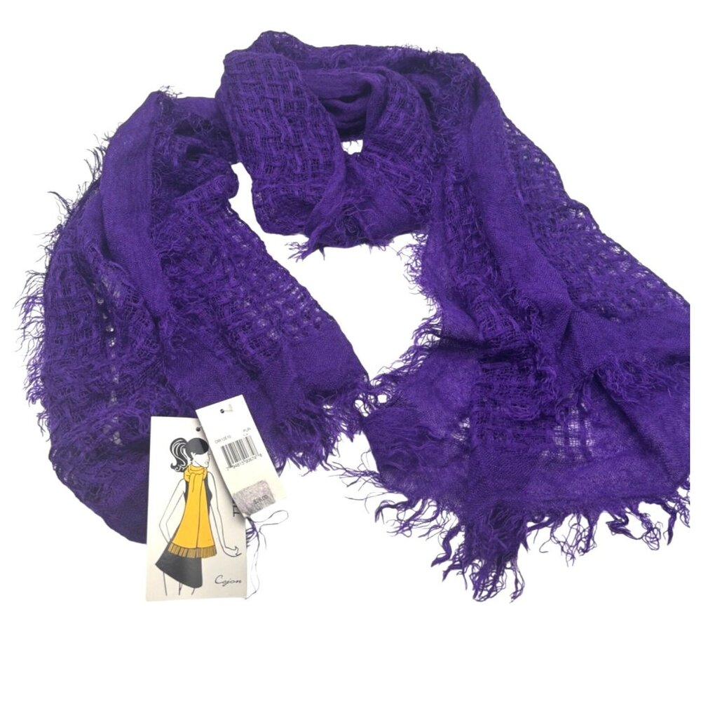 Cejon Women's Loosely Woven Fashion Scarf, Purple,  OS